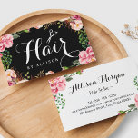 Hairstylist Hair Stylist Romantic Floral Wrapping Business Card<br><div class="desc">Create your own business card with this "Hairstylist Hair Stylist Romantic Floral Wrapping" template. It's easy and fun! (1) For further customisation, please click the "Customise Further" Link and use our design tool to modify this template. All text style, colours, sizes can be modified to fit your needs. (2) If...</div>