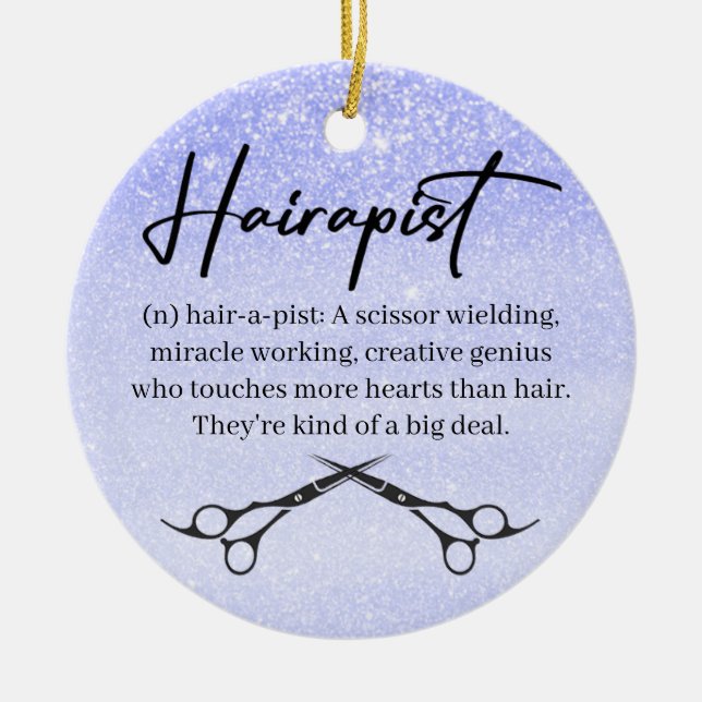 Hairstylist, Hairdresser Christmas Ornament (Front)