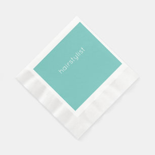 Hairstylist Hairdresser Teal Office Business Shop Napkin