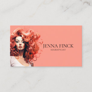 Hairstylist Hairsalon Minimalist Business Card
