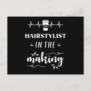 Hairstylist in the making postcard