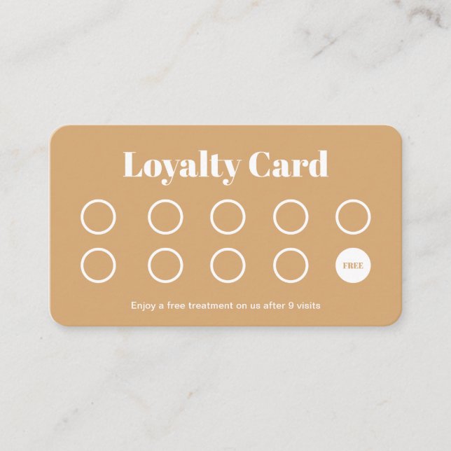 Hairstylist Loyalty Card Simple Gold (Front)