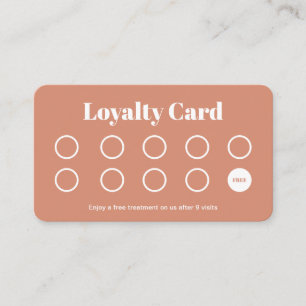 Hairstylist Loyalty Card Simple Terracotta