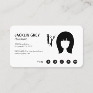 Hairstylist Loyalty Punch Card