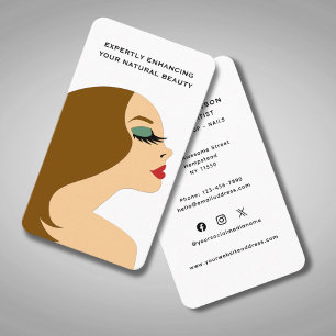 Hairstylist Makeup Artist Beautician Social Media Business Card