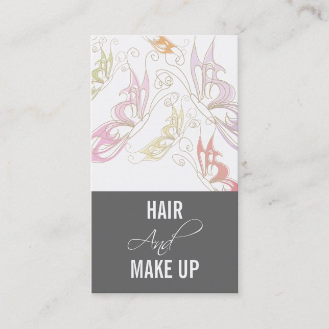 Hairstylist  Makeup Artist Business Cards (Front)
