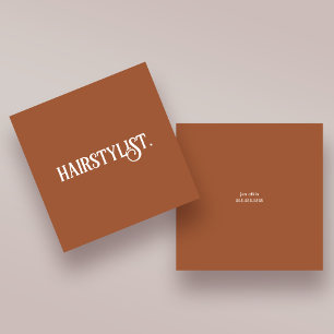 Hairstylist Modern Professional Minimalist Simple Square Business Card