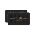 Hairstylist Monogram Elegant Black Modern