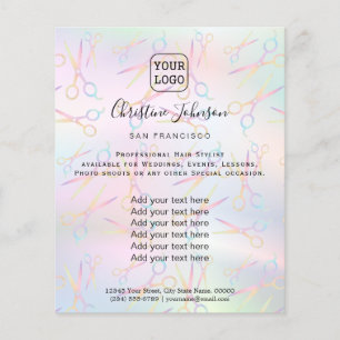 hairstylist pastel colours flyer