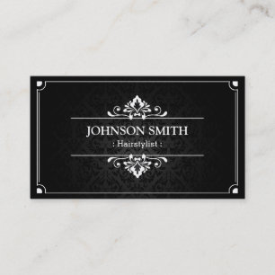 Hairstylist - Shadow of Damask Business Card