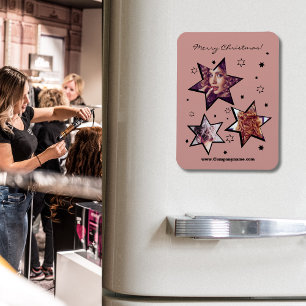 Hairstylist Stary Custom Photos Christmas Magnet