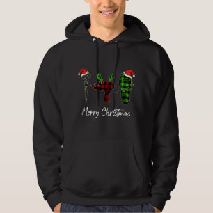 Hairstylist Tool Hairdresser Barber Red Plaid Leop Hoodie