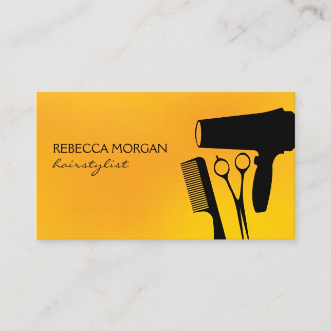 Hairstylist Tools Business Card (Front)