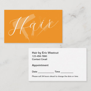Hairstylist Trendy Appointment Business Cards