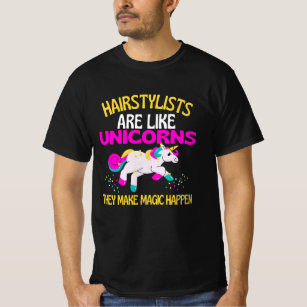 Hairstylist Unicorn , Magical Unicorn Hairdresser T-Shirt