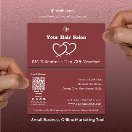 Hairstylist Valentine's Day Gift Voucher Card