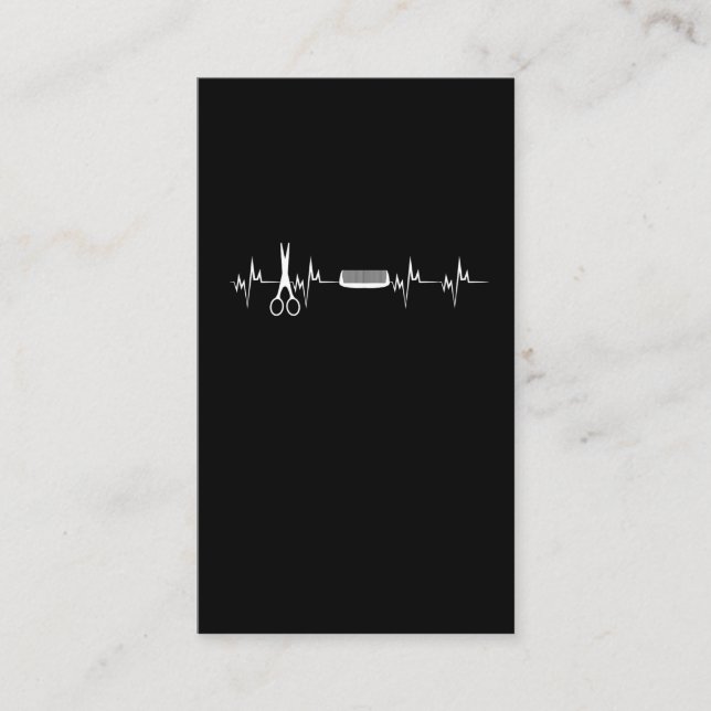 Hairstylists Heartbeat Love Hairdresser Business Card (Front)