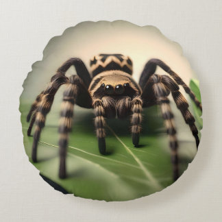 Hairy Australian Tarantula: Nature's Gentle Giant, Round Cushion