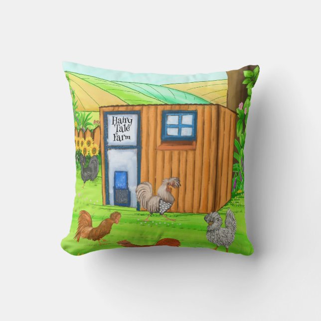 Hairy Tale Farm - Hairy Rooster Tales Cushion (Front)