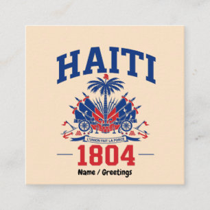 Haiti 1804 Patriotic Vintage Flag Graphic Heritage Square Business Card