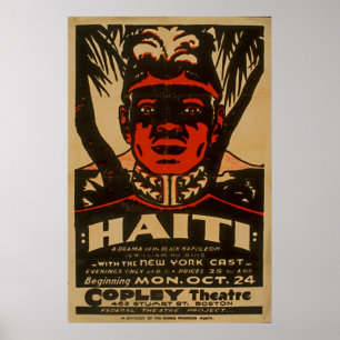 Haiti Black Napoleon Vintage 1938 WPA Poster