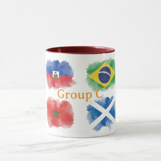 Haiti Brazil Morocco Scotland Watercolor Flag Mug