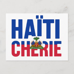 Haiti Chérie - Haitian flag Postcard