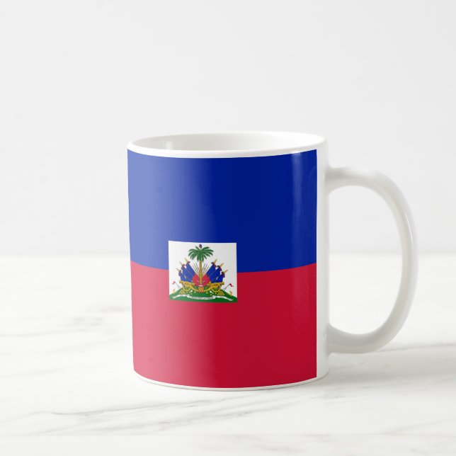 Haiti Coat of Arms Flag Ceramic Mug (Right)