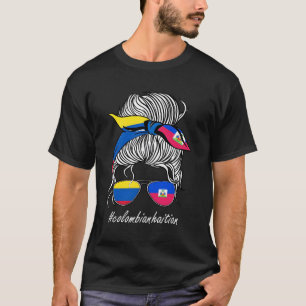 Haiti Colombia Flag Roots Country Haiti Flag T-Shirt