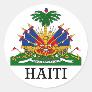 HAITI - emblem/coat of arms/flag/symbol Classic Round Sticker