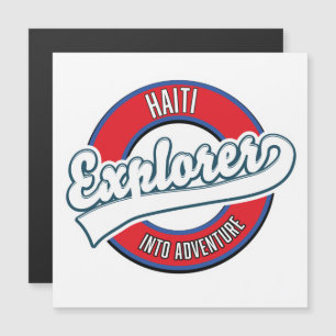 Haiti explorer into adventure retro logo