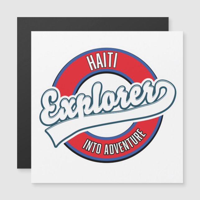 Haiti explorer into adventure retro logo (Front/Back)