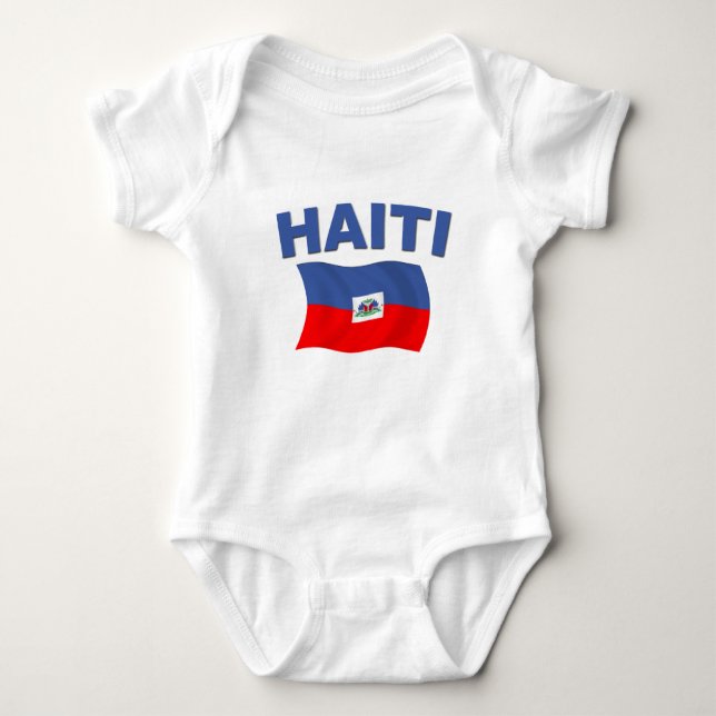 Haiti Flag 1 Baby Bodysuit (Front)
