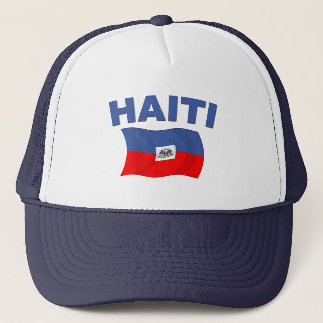 Haiti Flag 1 Trucker Hat (Front)
