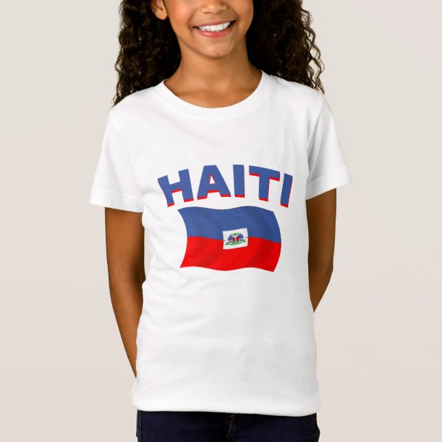 Haiti Flag 2 T-Shirt (Front)