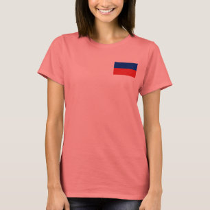 Haiti Flag and Map dk T-Shirt