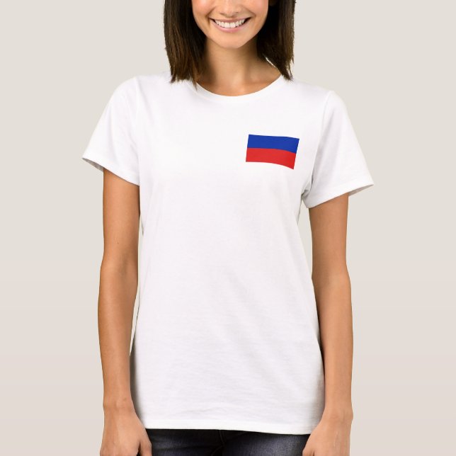 Haiti Flag and Map dk T-Shirt (Front)