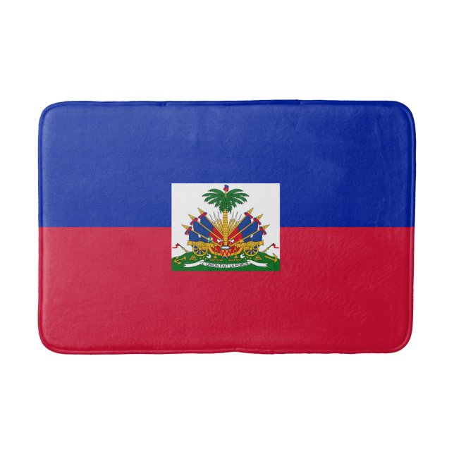 Haiti Flag Bath Mat (Front)