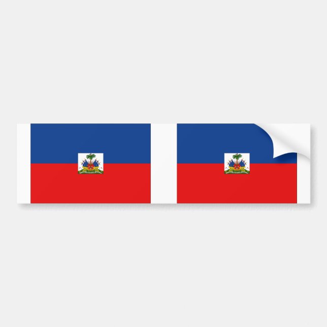 Haiti Flag Bumper Sticker (Front)
