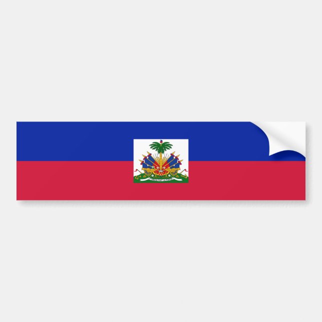 Haiti Flag Bumper Sticker (Front)