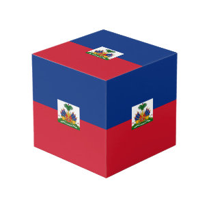 Haiti flag cube
