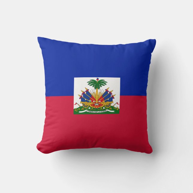 Haiti Flag Cushion (Front)
