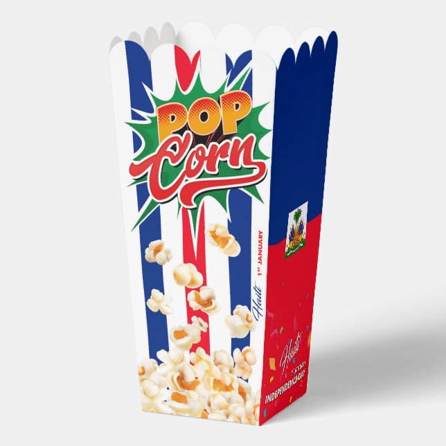Haiti flag favour box (Back)