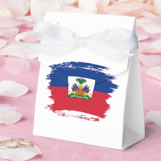 Haiti flag favour box (Wedding)