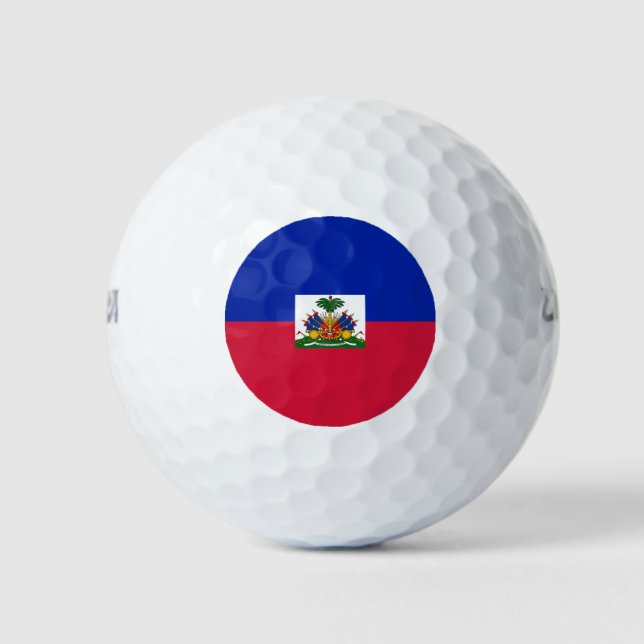 Haiti Flag Golf Balls (Front)