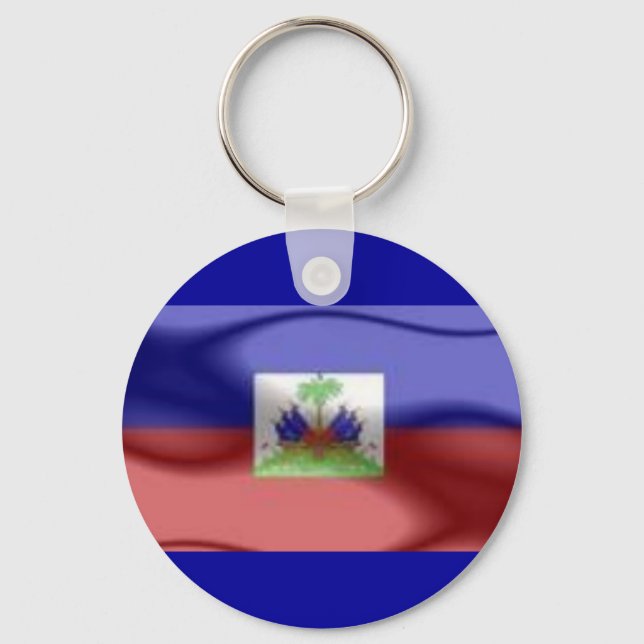 haiti flag key chain (Front)
