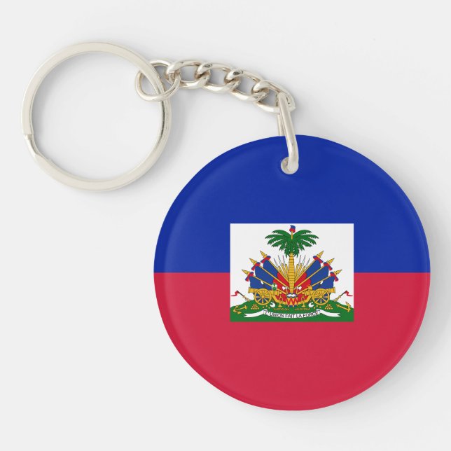 Haiti Flag Key Ring (Front)