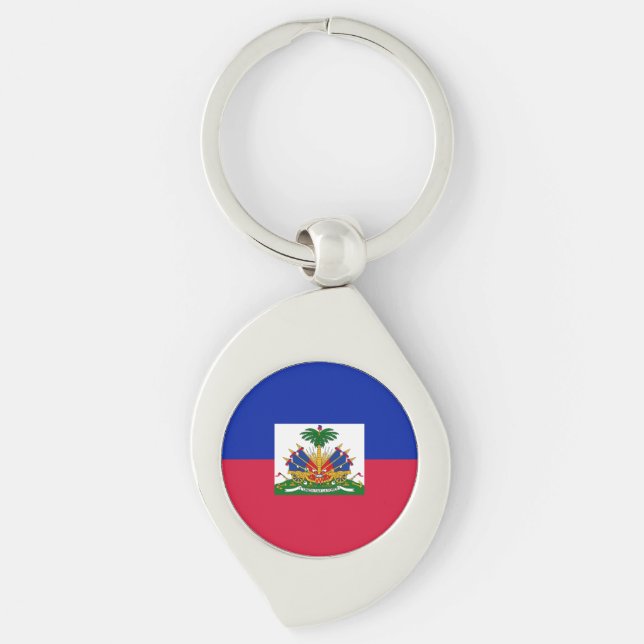 Haiti Flag Key Ring (Front)