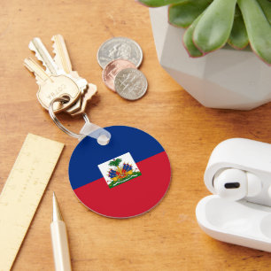 Haiti flag key ring