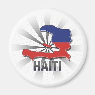 Haiti Flag Map 2.0 Magnet
